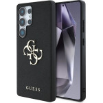 Guess Grained Big 4G Logo Small Classic Logo case for Samsung Galaxy S25 Ultra black - (GUE004272-0)
