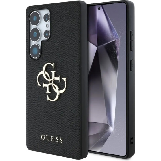 Guess Grained Big 4G Logo Small Classic Logo case for Samsung Galaxy S25 Ultra black - (GUE004272-0)