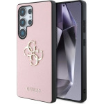Guess Grained Big 4G Logo Small Classic Logo Case for Samsung Galaxy S25 Ultra pink - (GUE004279-0)