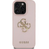 Guess Grained Big 4G Logo Small Classic Logo iPhone 16 Pro Case - Pink - (GUE004401-0)