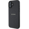 Guess Grained Gold Ring MagSafe case for iPhone 16 - black - (GUE004068-0)
