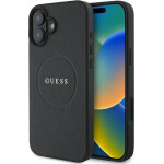 Guess Grained Gold Ring MagSafe case for iPhone 16 Plus - black - (GUE003755-0)