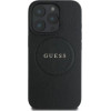 Guess Grained Gold Ring MagSafe case for iPhone 16 Pro - black - (GUE003756-0)