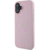 Guess Grained Gold Ring MagSafe iPhone 16 Plus Case - Pink - (GUE003759-0)