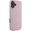 Guess Grained Gold Ring MagSafe iPhone 16 Plus Case - Pink - (GUE003759-0)