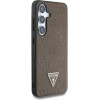Guess Grained Hot Stamp Peony Pattern Triangle Logo MagSafe Case for Samsung Galaxy S25 - Brown - (GUE004282-0)