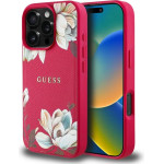 Guess Grained Printed Flower Pattern MagSafe case for iPhone 16 Pro Max fuchsia - (GUE004426-0)