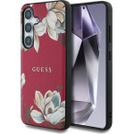 Guess Grained Printed Flower Pattern MagSafe case for Samsung Galaxy S25 fuchsia - (GUE004242-0)