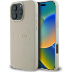 Guess Grained Ring MagSafe case for iPhone 16 Pro - beige - (GUE003977-0)