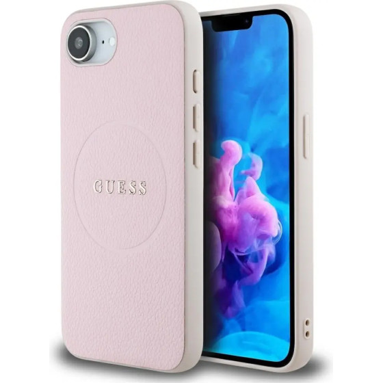 Guess Grained Ring MagSafe iPhone 16e Case - Pink - (GUE004493-0)