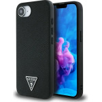 Guess Grained Triangle MagSafe case for iPhone 16e - black - (GUE004484-0)