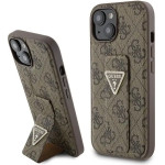 Guess Grip Stand 4G Triangle Strass case for iPhone 15 - brown - (GUE003374-0)