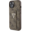 Guess Grip Stand 4G Triangle Strass case for iPhone 15 - brown - (GUE003374-0)