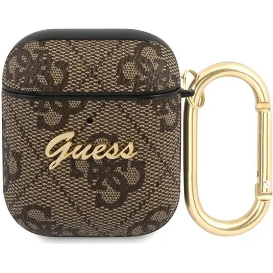 Guess GUA24GSMW AirPods cover brown / brown 4G Script Metal Collection - (GUE001431-0)