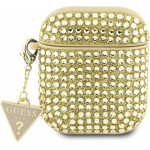 Guess GUA2HDGTPD AirPods 1/2 cover gold/gold Rhinestone Triangle Charm - (GUE002867-0)