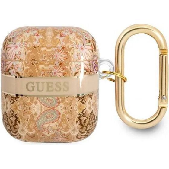 Guess GUA2HHFLD AirPods cover gold/gold Paisley Strap Collection - (GUE002035-0)