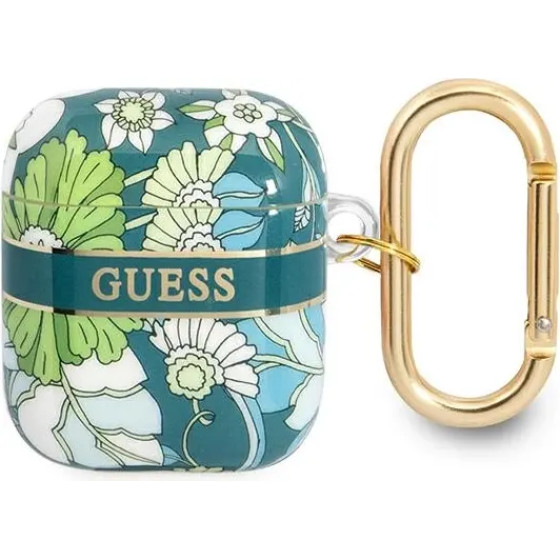 Guess GUA2HHFLN AirPods cover green/green Flower Strap Collection - (GUE002032-0)