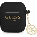 Guess GUA2LSC4EK AirPods 1/2 cover black/black Silicone Charm 4G Collection - (GUE001893-0)
