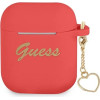 Guess GUA2LSCHSR AirPods cover red/red Silicone Charm Heart Collection - (GUE002011-0)