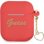 Guess GUA2LSCHSR AirPods cover red/red Silicone Charm Heart Collection - (GUE002011-0)