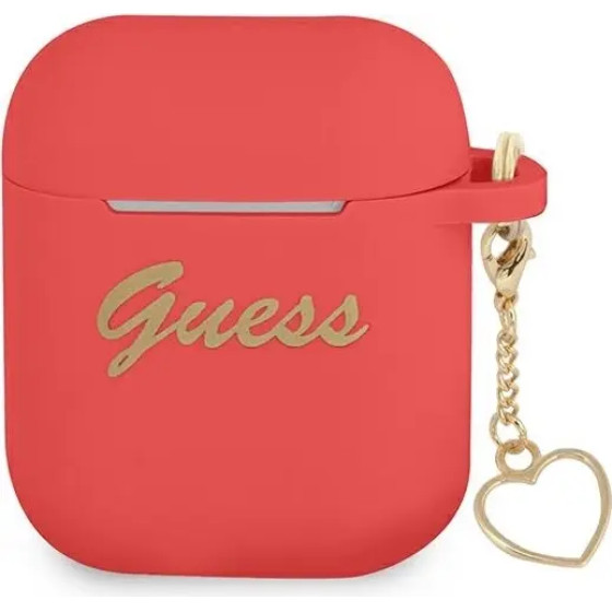 Guess GUA2LSCHSR AirPods cover red/red Silicone Charm Heart Collection - (GUE002011-0)