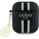 Guess GUA2P4RPSK AirPods 1/2 cover black/black 4G Printed Stripes Charm - (GUE004169-0)