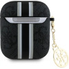Guess GUA2P4RPSK AirPods 1/2 cover black/black 4G Printed Stripes Charm - (GUE004169-0)
