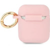 Guess GUA2SSSI AirPods cover pink/pink Silicone Vintage Script - (GUE001378-0)