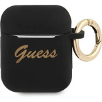 Guess GUA2SSSK AirPods cover black/black Silicone Vintage Script - (GUE001375-0)