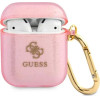 Guess GUA2UCG4GP AirPods cover pink/pink Glitter Collection - (GUE001372-0)