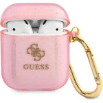 Guess GUA2UCG4GP AirPods cover pink/pink Glitter Collection - (GUE001372-0)