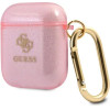 Guess GUA2UCG4GP AirPods cover pink/pink Glitter Collection - (GUE001372-0)