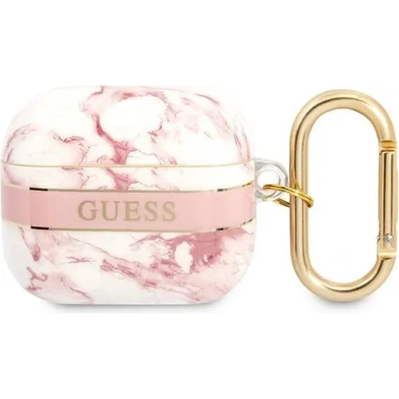 Guess GUA3HCHMAP AirPods 3 cover pink/pink Marble Strap Collection - (GUE002028-0)