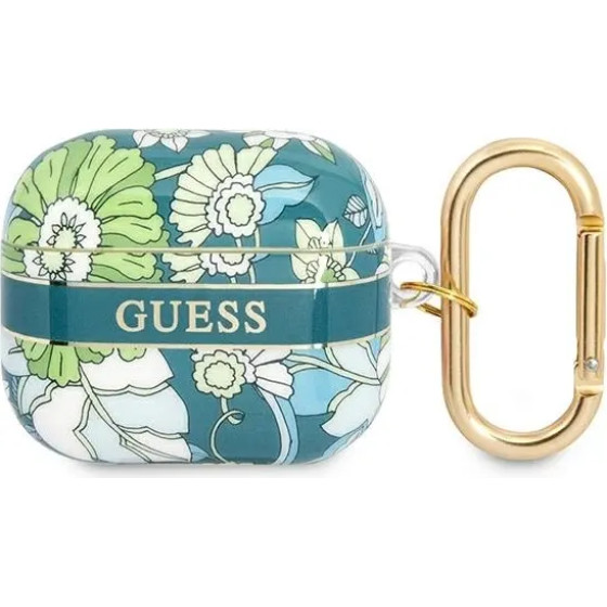 Guess GUA3HHFLN AirPods 3 cover green/green Flower Strap Collection - (GUE002034-0)