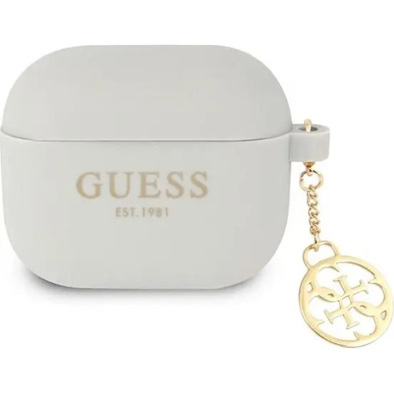 Guess GUA3LSC4EG AirPods 3 cover grey/grey Silicone Charm 4G Collection - (GUE001949-0)