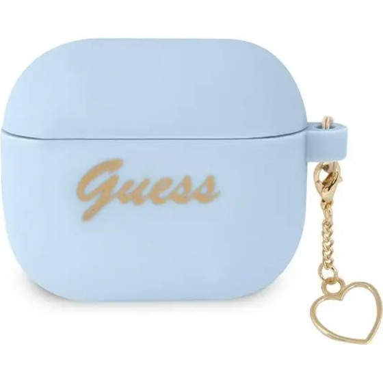 Guess GUA3LSCHSB AirPods 3 cover blue/blue Silicone Charm Heart Collection - (GUE001889-0)