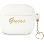 Guess GUA3LSCHSH AirPods 3 cover white/white Silicone Charm Heart Collection - (GUE001892-0)