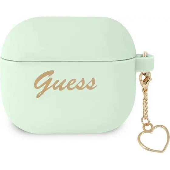Guess GUA3LSCHSN AirPods 3 cover green/green Silicone Charm Heart Collection - (GUE001946-0)