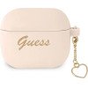 Guess GUA3LSCHSP AirPods 3 cover pink/pink Silicone Charm Heart Collection - (GUE001886-0)