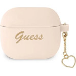 Guess GUA3LSCHSP AirPods 3 cover pink/pink Silicone Charm Heart Collection - (GUE001886-0)