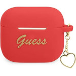 Guess GUA3LSCHSR AirPods 3 cover red/red Silicone Charm Heart Collection - (GUE002013-0)