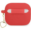 Guess GUA3LSCHSR AirPods 3 cover red/red Silicone Charm Heart Collection - (GUE002013-0)