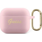 Guess GUA3SSSI AirPods 3 cover pink/pink Silicone Vintage Script - (GUE001380-0)