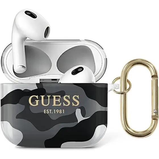 Guess GUA3UCAMG AirPods 3 cover black/black Camo Collection - (GUE001676-0)
