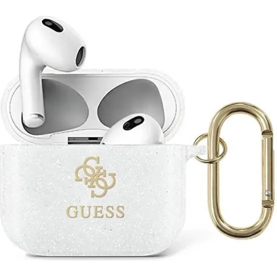 Guess GUA3UCG4GT AirPods 3 cover Transparent Glitter Collection - (GUE001371-0)
