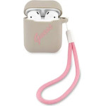 Guess GUACA2LSVSGP AirPods cover gray pink/grey pink Silicone Vintage - (GUE001115-0)