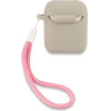 Guess GUACA2LSVSGP AirPods cover gray pink/grey pink Silicone Vintage - (GUE001115-0)