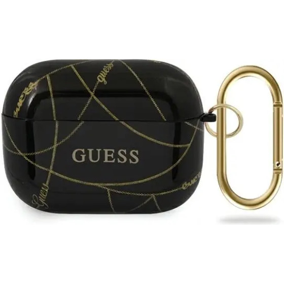 Guess GUACAPTPUCHBK AirPods Pro cover black/black Gold Chain Collection - (GUE000923-0)