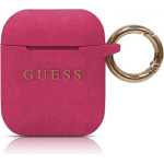 Guess GUACCSILGLFU AirPods cover fuchsia / fuchsia Silicone Glitter - (GUE000513-0)