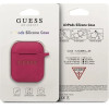 Guess GUACCSILGLFU AirPods cover fuchsia / fuchsia Silicone Glitter - (GUE000513-0)
